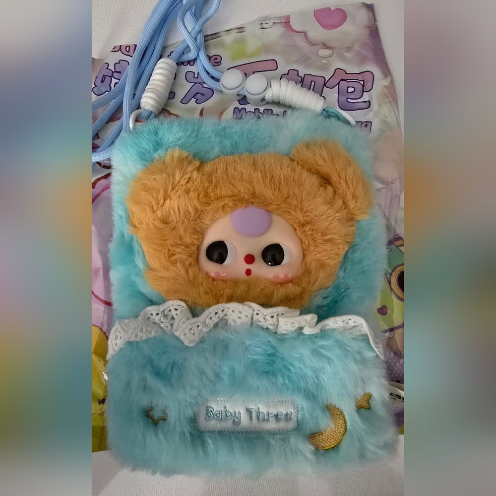 Baby Three/ Mobile Hanging Bag Series  "Mint Bear Bag"